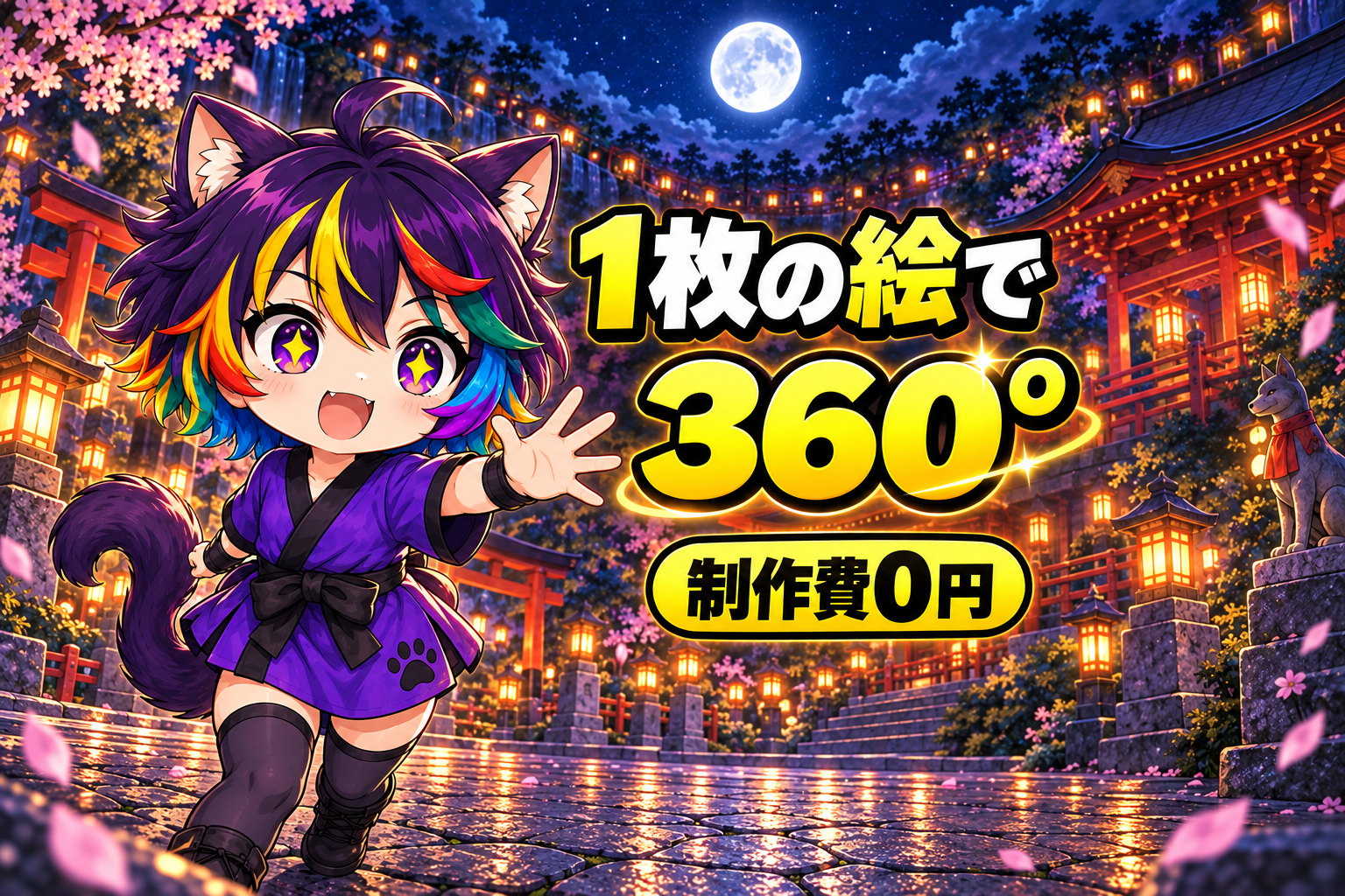 1回目のサムネ。文字が真ん中に小さく寄っている