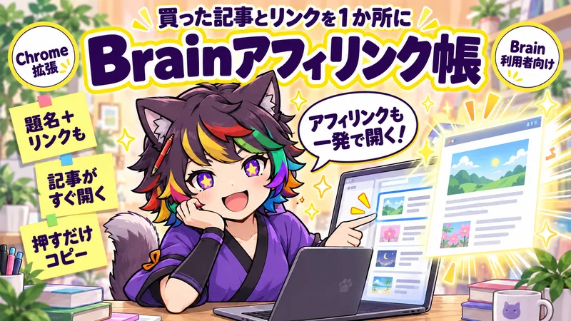 Brainアフィリンク帳の商品の絵